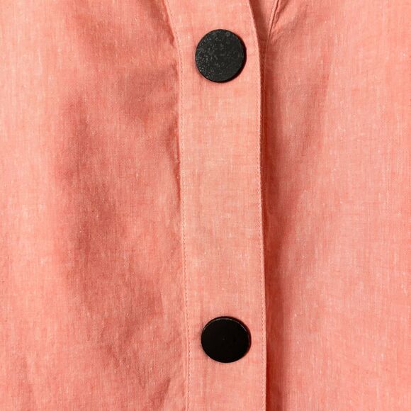 Ming Wang Cotton Linen Blend Button Down Shirt Coral Size XL - Picture 2 of 6